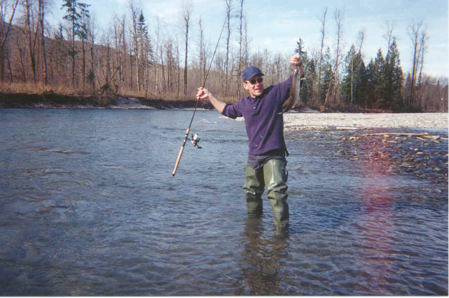 Mike of Fisherman's Heaven TV Show with a nice Sauk River Dolly Varden